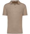 SP220 Spasso Linen Polo Shirt Wet Sand colour image